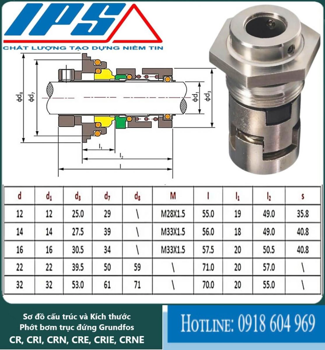 Phớt bơm trục đứng-18